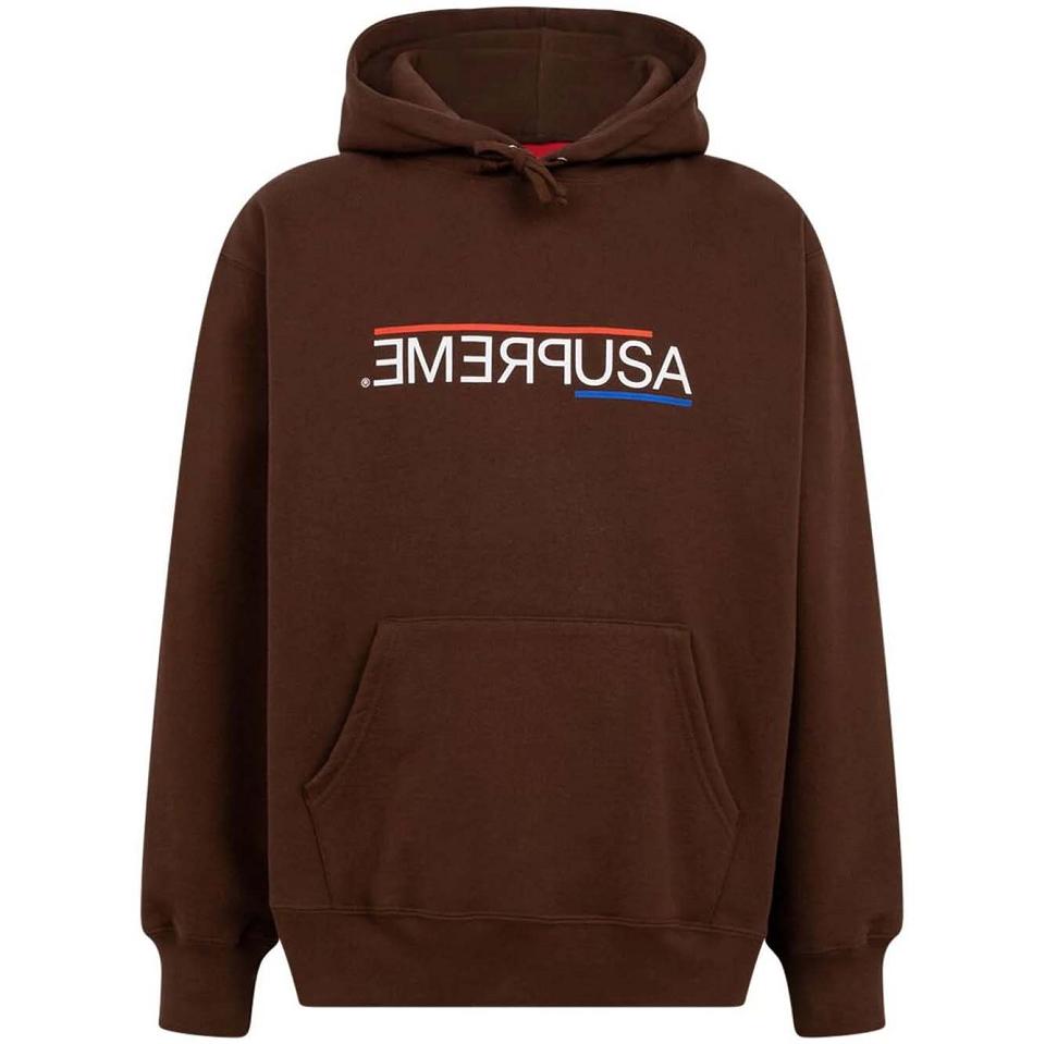 Brown Supreme USA Hoodie | Supreme 129DN